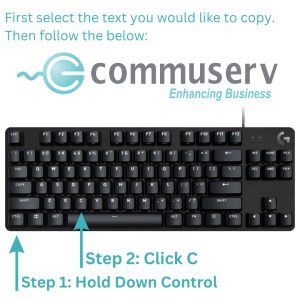 How to copy using keyboard