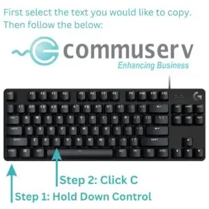 How to copy using keyboard