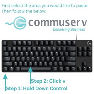 How to paste using keyboard