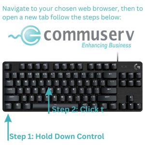 How to open a new tab using keyboard