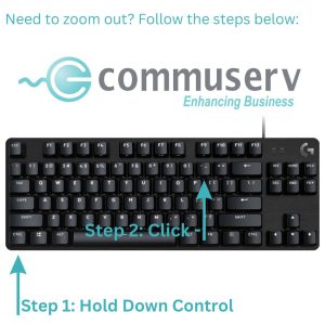 How to zoom out on keyboard